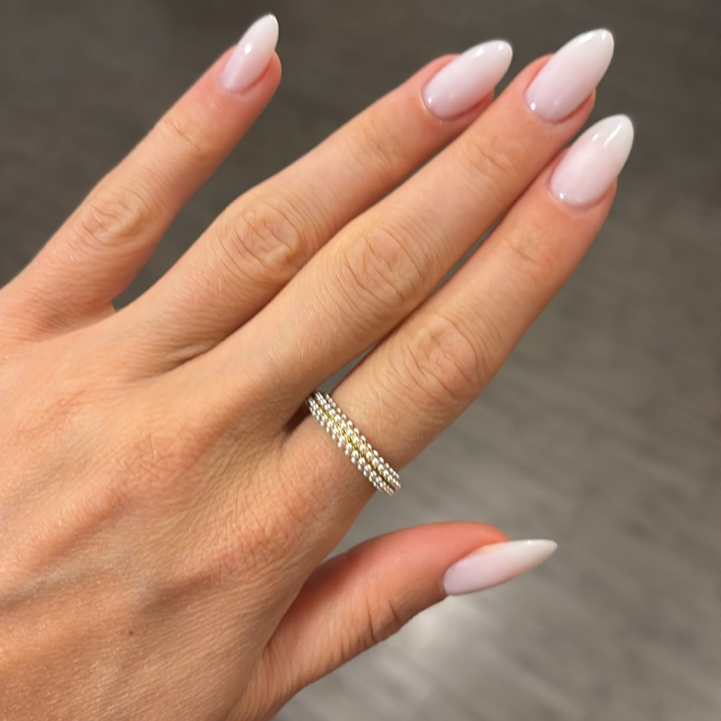 Delicate And Dainty Gold Ring With Micro Pearl Details Chunky 22$